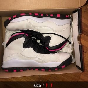 Jordan Shoes - White and Vivid Pink 10’s Jordan Shoes - White and Vivid Pink 10’s